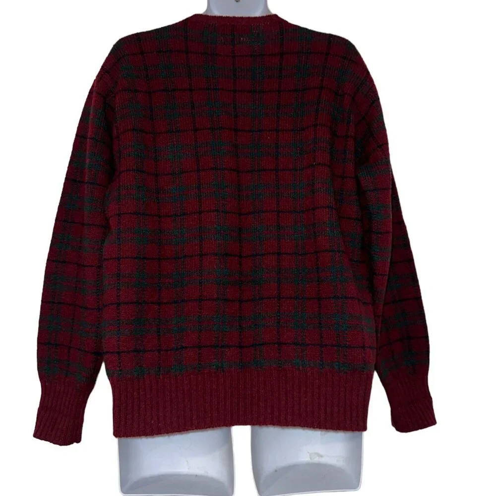 Rare Vintage Ralph Lauren Mallard Duck Sweater Mens L Wool Plaid Christmas - Picture 6 of 11